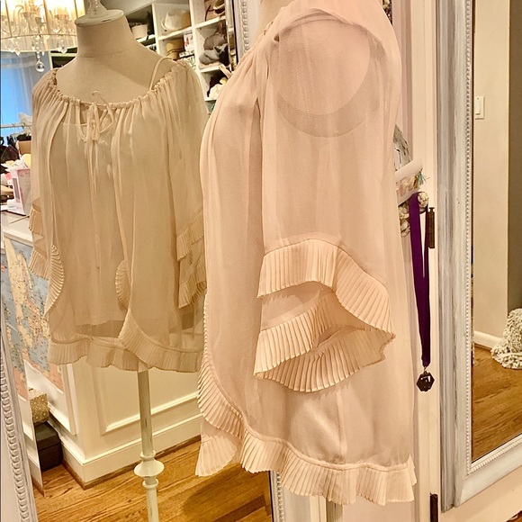 Ella Moss silk flyaway top with matching cami! - Picture 3 of 7